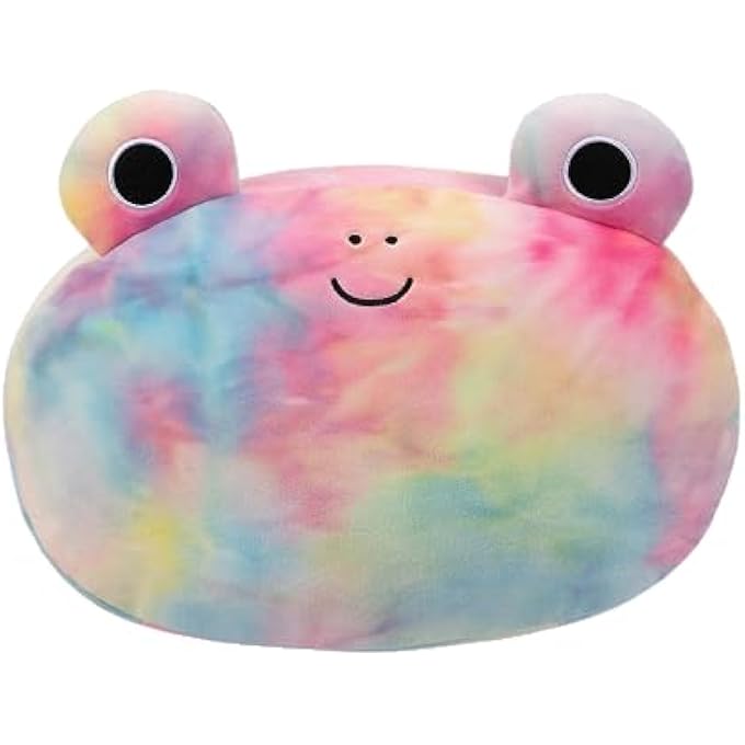 Kellytoy 12 INCH MEDIUM PLUSH STACKABLESCARLITO RAINBOW TIE DYE FROG OFFICIALLY LICENSED KELLYTOY PLUSH TOY COLORFUL SOFT GIFT FOR KIDS GIRLS & BOYS WASHABLE SQUISHY STUFF TOY MULTICOLOR ALL AGE - Image 1